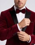 Tom Baine Classic Dinner Jacket + Bowtie - Burgundy