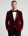 Tom Baine Classic Dinner Jacket + Bowtie - Burgundy