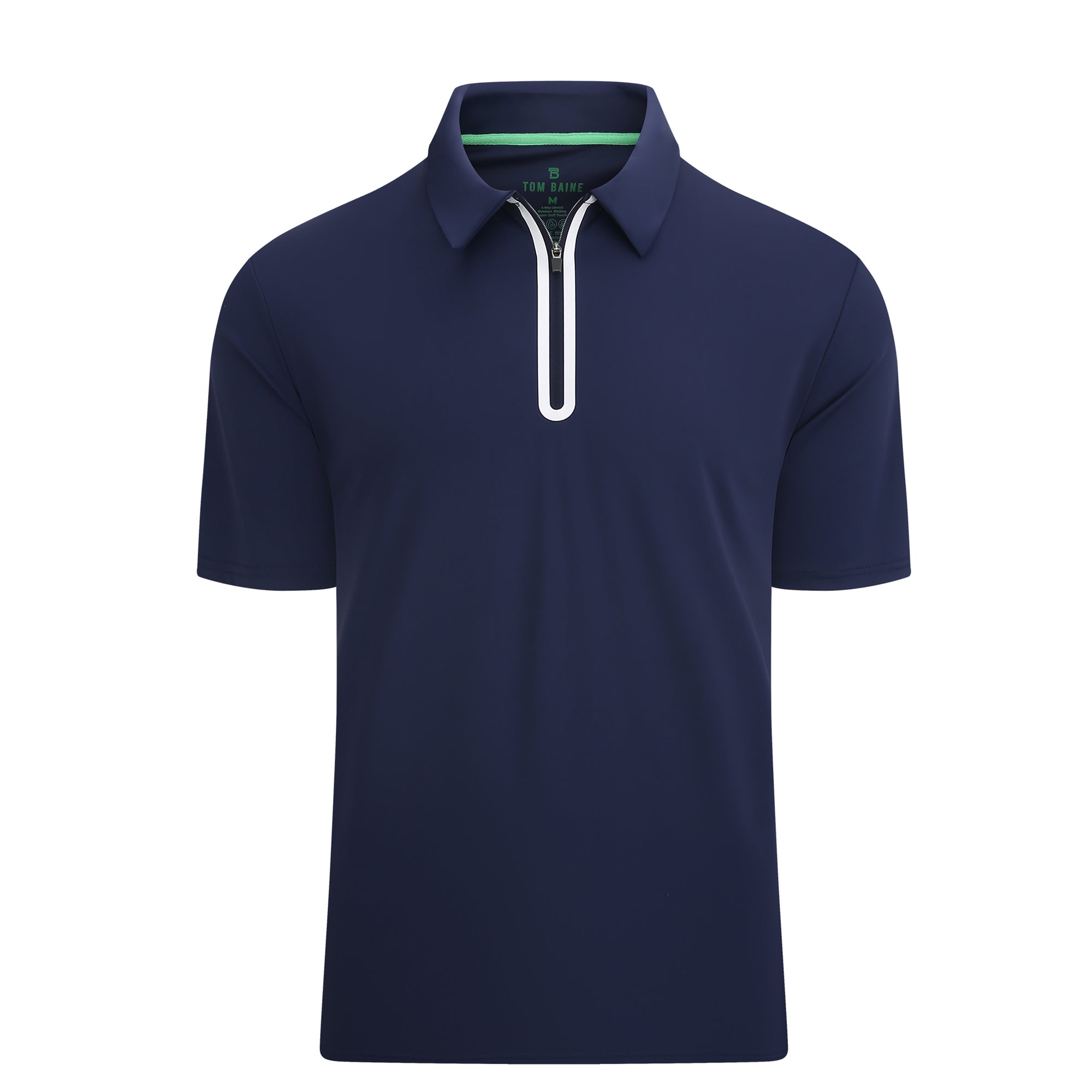 Half Zip Performance Polos (NAVY)