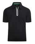 Half Zip Performance Polos (BLACK)