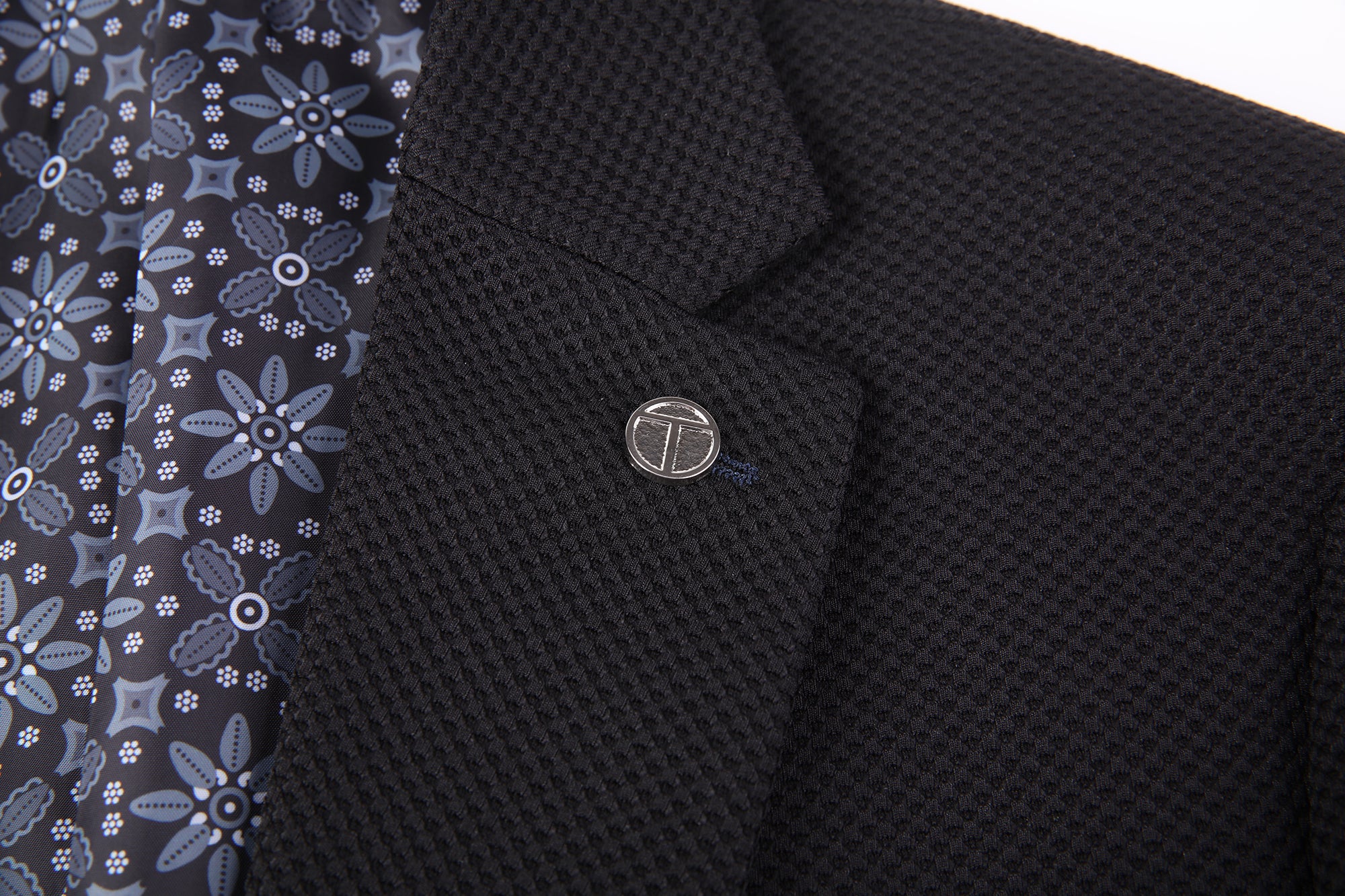 Men's Slim Fit Waffle Performance Stretch Solid Sport Coat Black