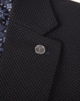 Men's Slim Fit Waffle Performance Stretch Solid Sport Coat Black