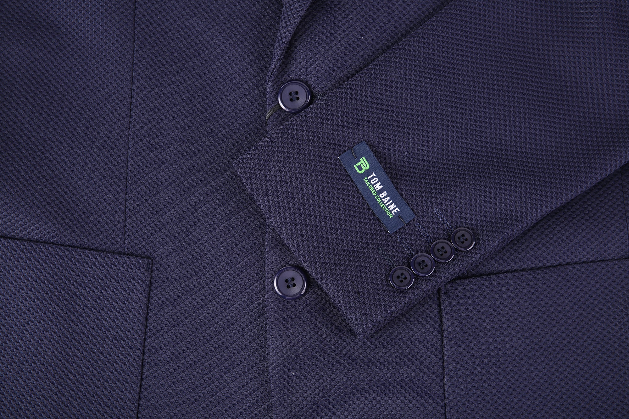 Men's Slim Fit Cotton Performance Stretch Knit Sport Coat Navy 257