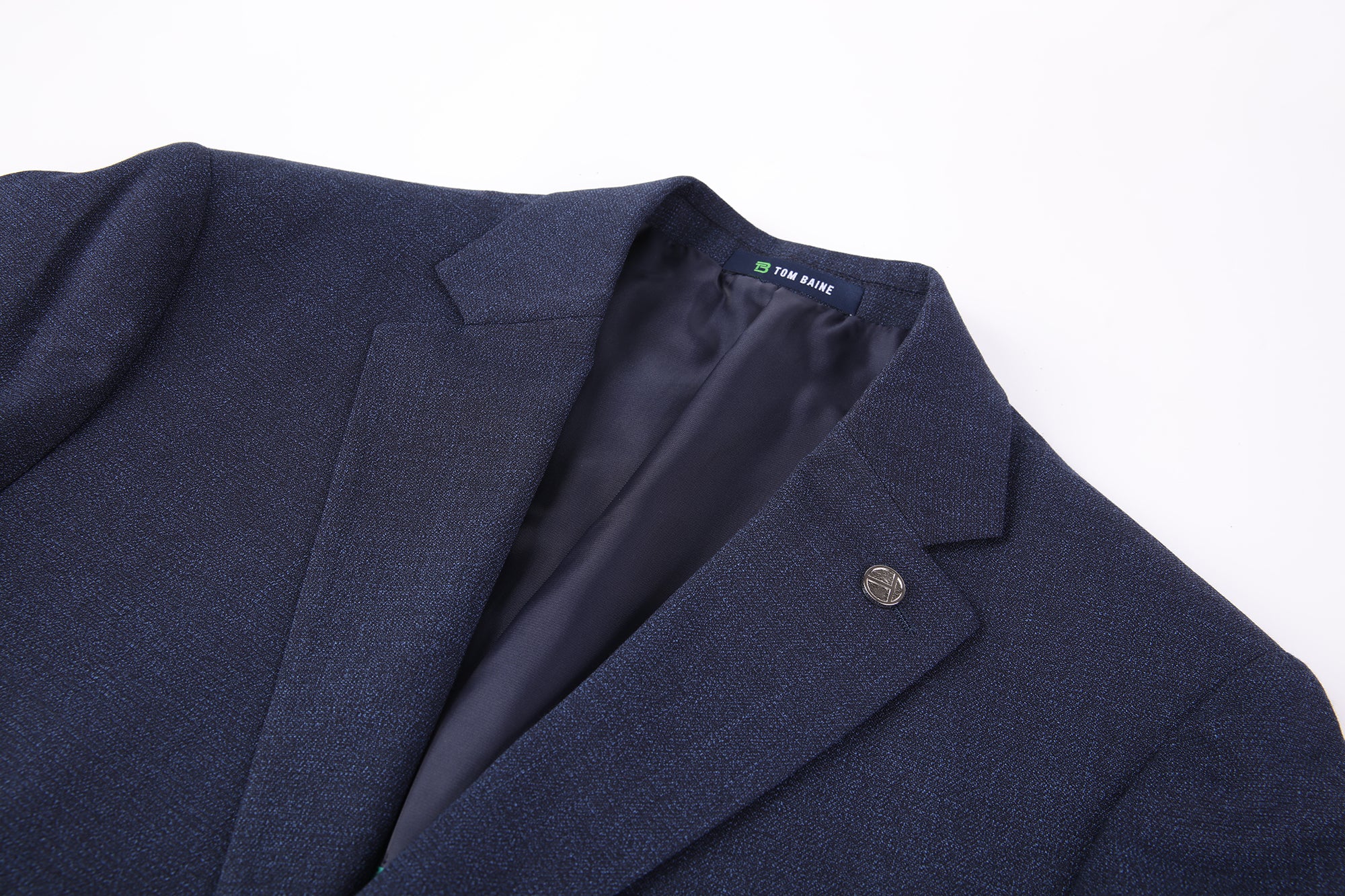 Men's Slim Fit Cotton Performance Stretch Knit Sport Coat Navy 257