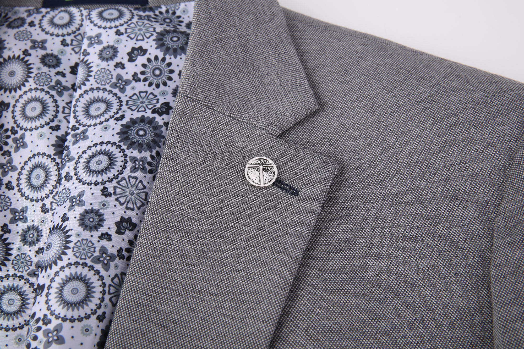 Men's Slim Fit Cotton Performance Stretch Solid Sport Coat Silver