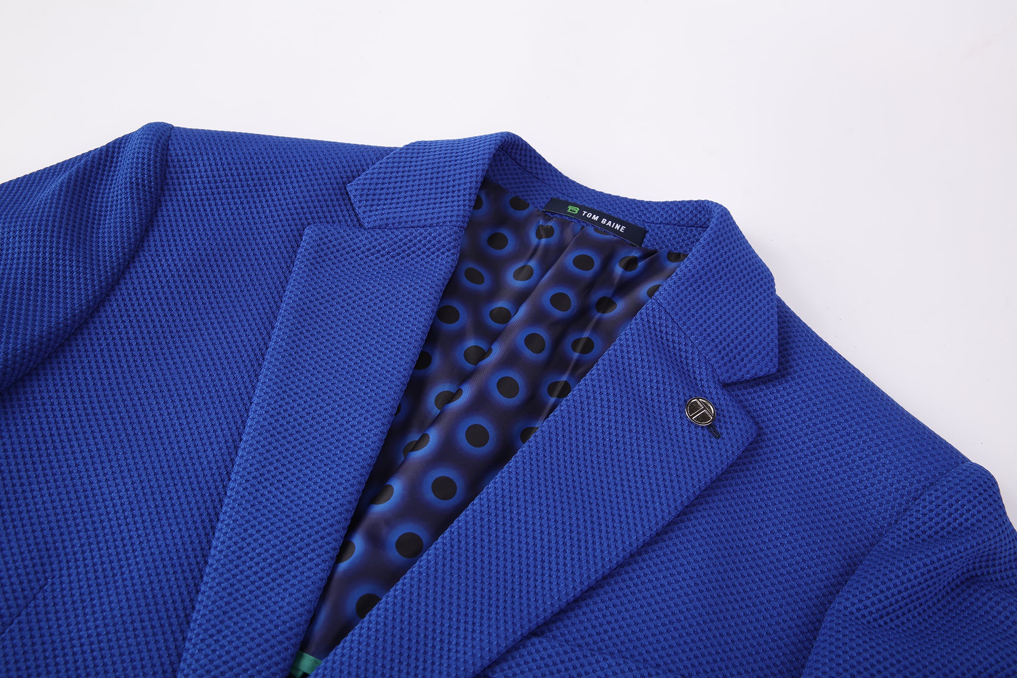 Men's Slim Fit Waffle Performance Stretch Solid Sport Coat Royal