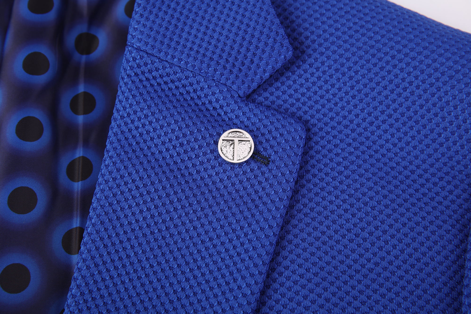 Men's Slim Fit Waffle Performance Stretch Solid Sport Coat Royal