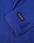 Men's Slim Fit Waffle Performance Stretch Solid Sport Coat Royal