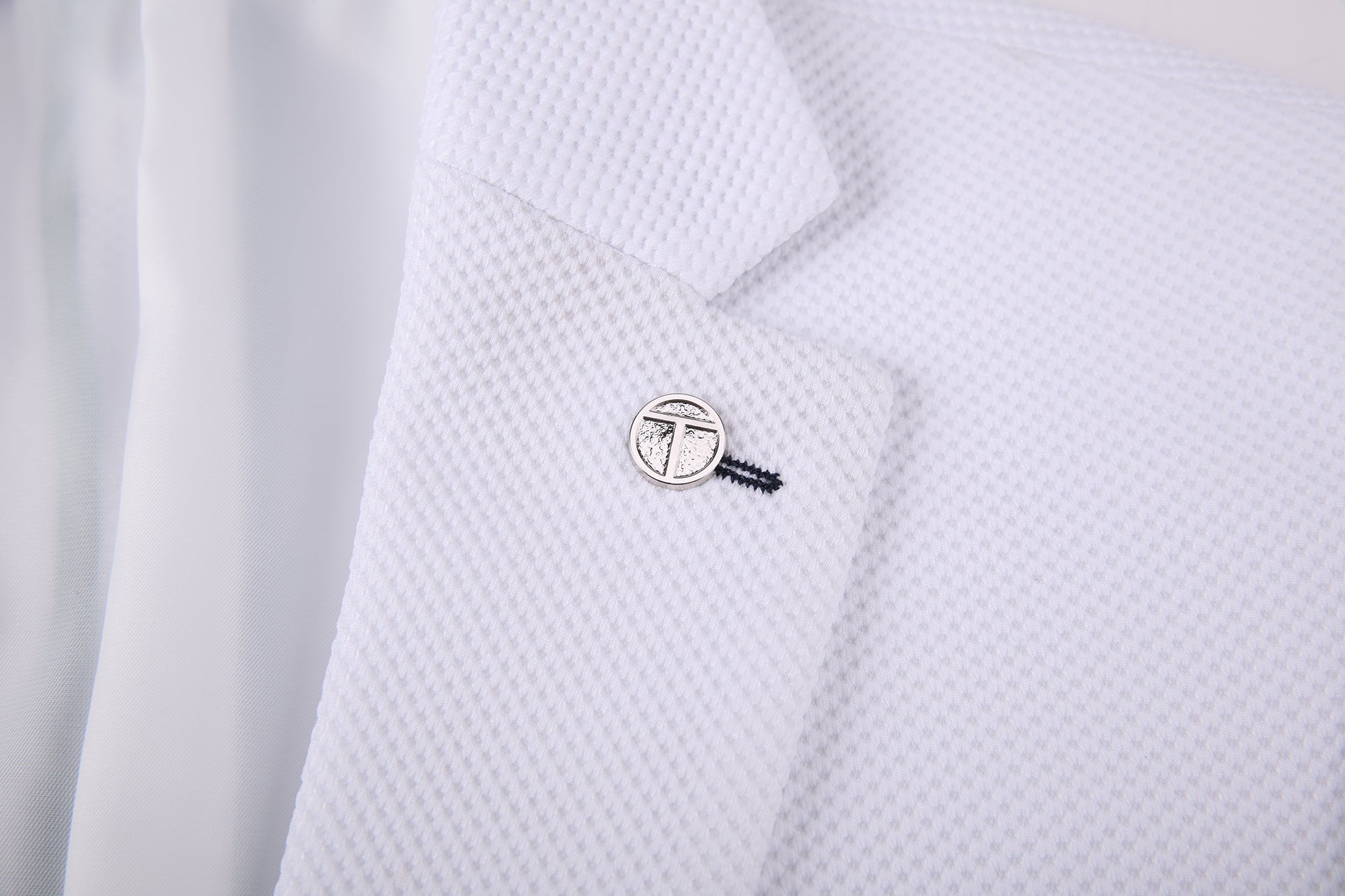 Men's Slim Fit Waffle Performance Stretch Solid Sport Coat White