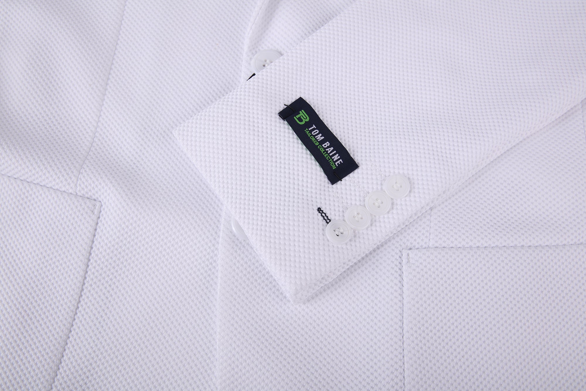 Men's Slim Fit Waffle Performance Stretch Solid Sport Coat White