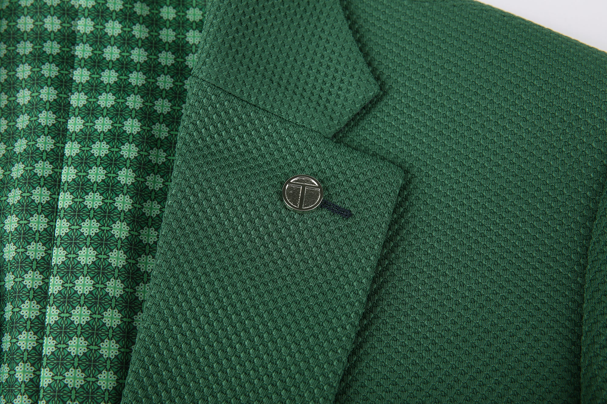 Men's Slim Fit Waffle Performance Stretch Solid Sport Coat Green