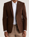 Tom Baine Corduroy Flat Pocket Sport Coat (Brown)