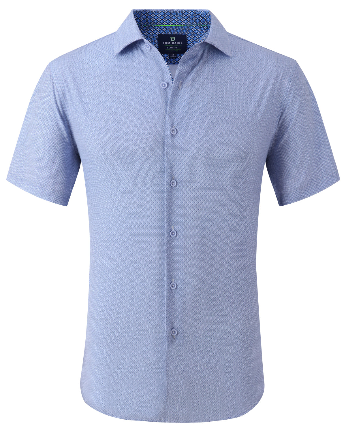 Tom Baine Micro Performance Short Sleeve Shirt - Blue
