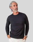 Cashmere Feel Crewneck Sweater (Black)