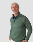 Cashmere Feel 1/4 Zip Sweater (Hunter)