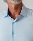 Men's Slim Fit Performance Stretch Short Sleeve Sky Blue