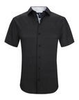 Men's Slim Fit Performance Stretch Short Sleeve Black