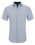 Men's Slim Fit Performance Stretch Short Sleeve Light Blue