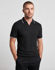 Taormina Knit Polo - Black