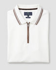 Soft Touch Performace Zip-Up Polo - White