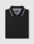 Pique Performace Zip-Up Polo - Black