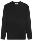 Cashmere Feel Crewneck Sweater (Black)