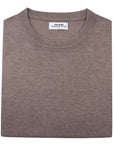 Cashmere Feel Crewneck Sweater (Brown)