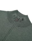 Cashmere Feel 1/4 Zip Sweater (Hunter)