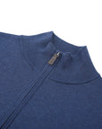 Cashmere Feel 1/4 Zip Sweater(Royal)