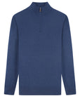 Cashmere Feel 1/4 Zip Sweater(Royal)