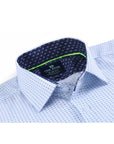 Men's Geometric Slim Fit Performance Long Sleeve Shirt Sky Blue