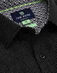 Core Geo Prints Performance Dress Shirt - Black Splatter