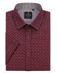 Short Sleeve Core Geo - Burgundy Dot