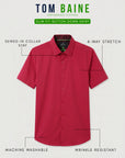 Short Sleeve Trail Versa - Burgundy