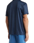 Geo Slim Fit Performance Polo Navy