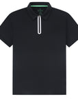 Half Zip Performance Polos (BLACK)