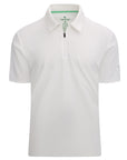 Half Zip Performance Polos (White)