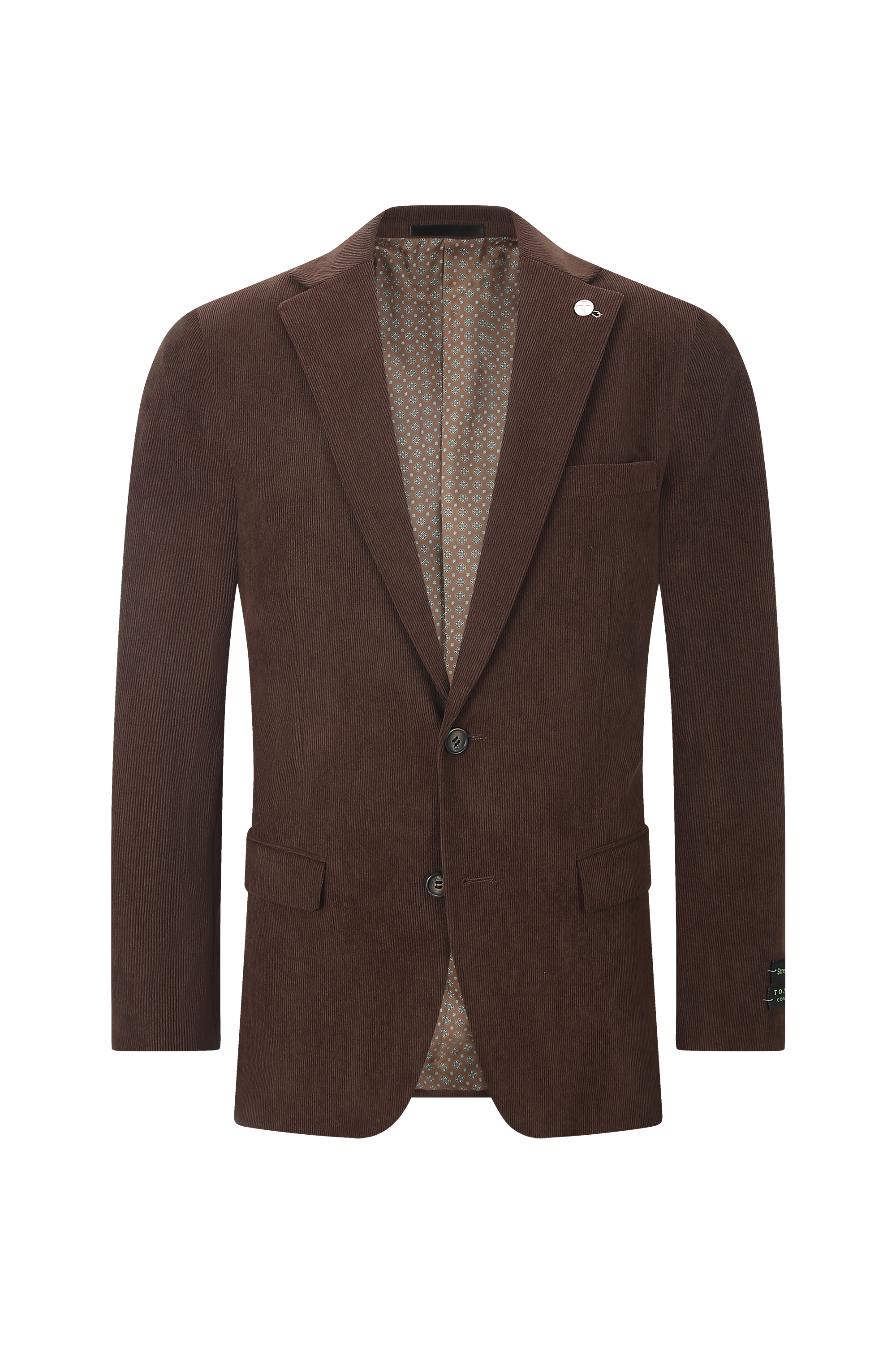 Tom Baine Corduroy Flat Pocket Sport Coat (Brown)