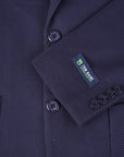 Men's Slim Fit Cotton Performance Stretch Knit Sport Coat Navy 257