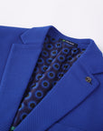 Men's Slim Fit Waffle Performance Stretch Solid Sport Coat Royal