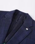 Men's Slim Fit Cotton Performance Stretch Knit Sport Coat 504 Blue