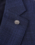 Men's Slim Fit Cotton Performance Stretch Knit Sport Coat 504 Blue