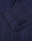 Men's Slim Fit Cotton Performance Stretch Knit Sport Coat 504 Blue