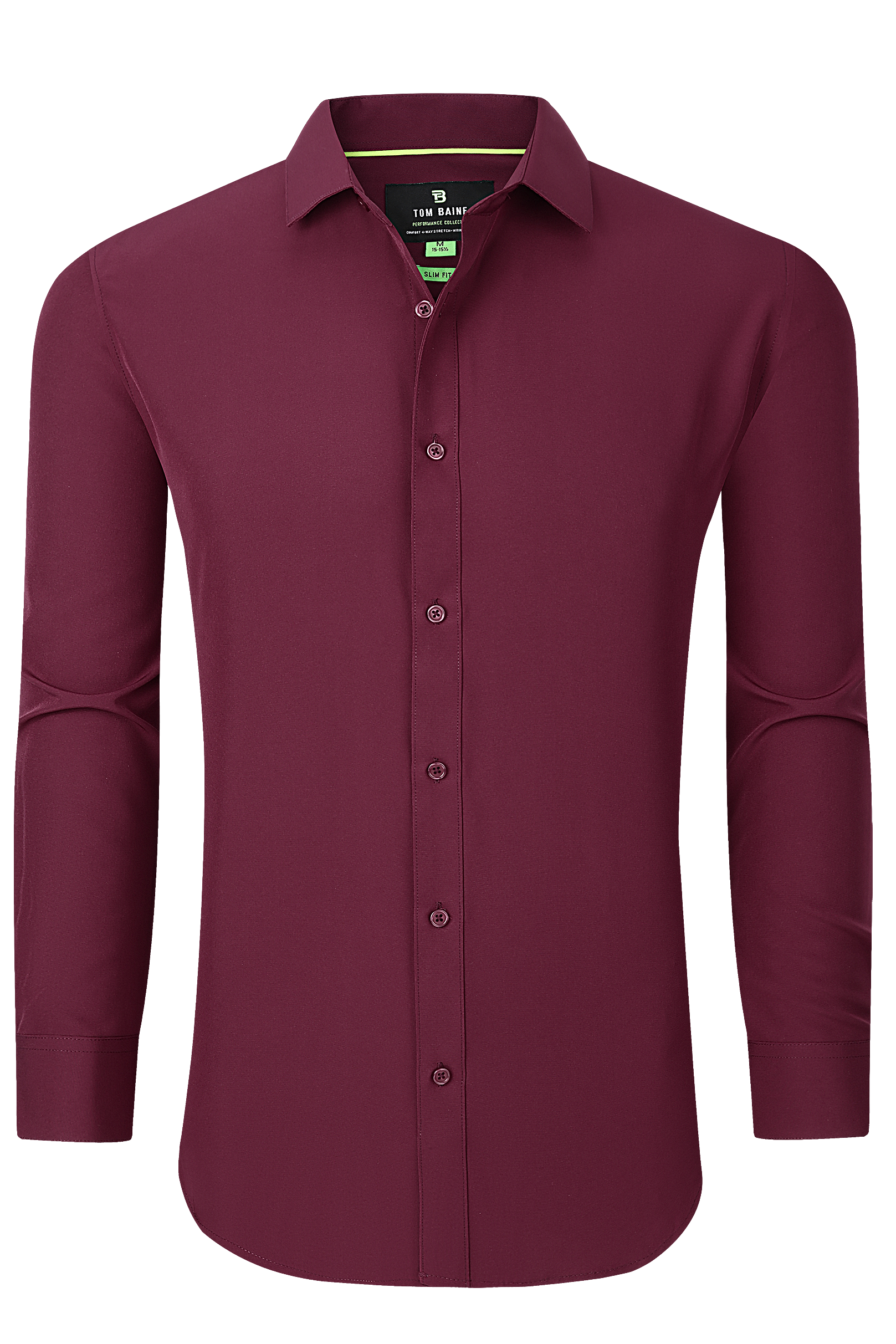 Maroon dress shirt on a white background