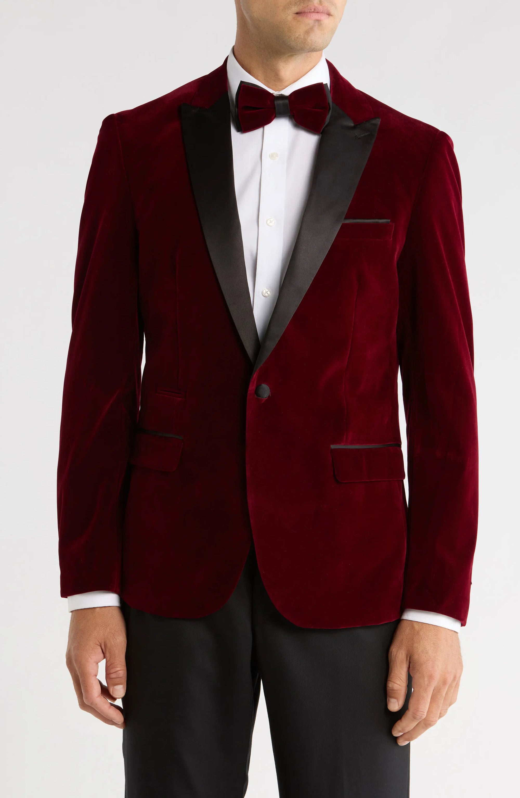 Tom Baine Classic Dinner Jacket + Bowtie ( Burgundy)