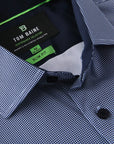 Mini Plaid Dress Shirt - Pin Check Navy