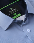 Mini Plaid Dress Shirt - Pin Check Blue